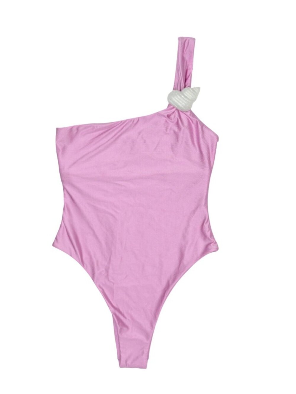 L*SPACE Luminescent One-Shoulder One-Piece Swimsuit in Mauve